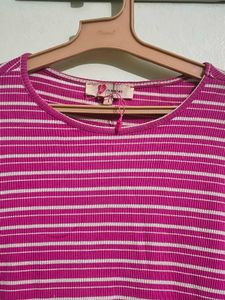 Striped Long Sleeve Crop Top