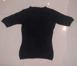 Tommy Hilfiger Black Knit Sweater Top