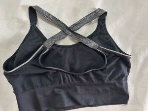 Black Criss-Cross Sports Bra