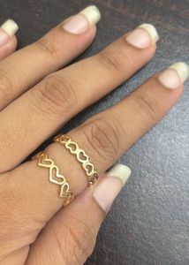 Heart Cutout Stacking Rings