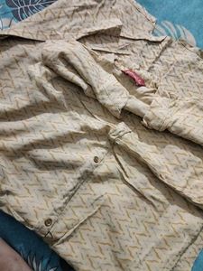 Women's Beige Printed Kurta