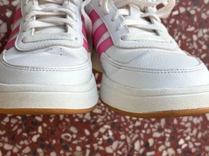 Adidas White &amp; Pink Sneakers