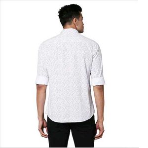 Patterned White Shirt