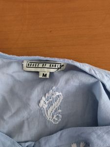 Light Blue Embroidery Kurta (Women's)