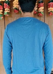 Men's Blue Crew Neck Sweatshirt (XXL)