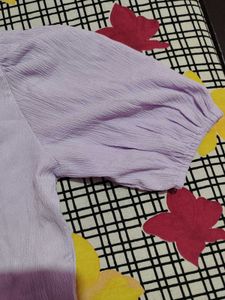 Shein Lavender Wrap Top