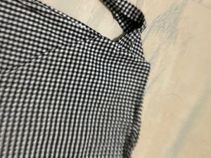 gingham short skirt w-26~32 l-17