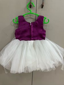 Premium Charming Purple &amp; White Tulle Dress
