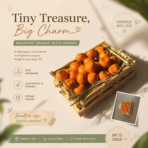Miniature Orange Crate Decor