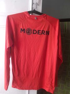 Men's Red Yoga Long Sleeve T-Shirt