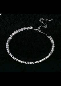 Sparkling Crystal Tennis Necklace