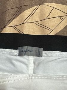 White Elastic Waist Pants