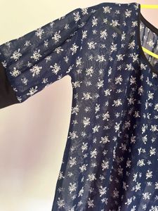 Sheer Navy Blue Blouse