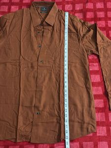 Rust Brown Modern Fit Long Sleeve Shirt