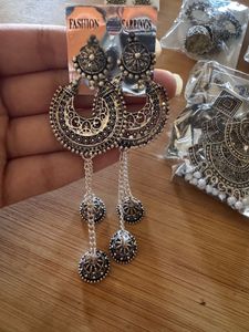 Boho Ethnic Jhumka Earrings Set