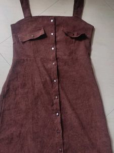 Brown Button-Up Dress