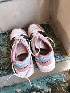 Pink &amp; White Fashion Sneakers