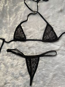 Black Lace Bikini Set