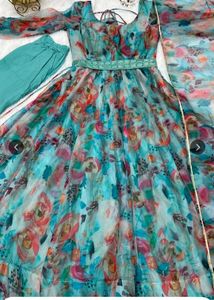 Floral Print Anarkali Kurta Set