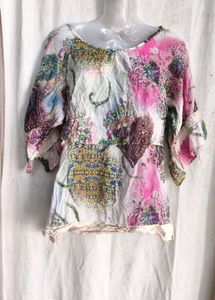 multi print short kurti
