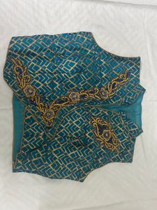 Stunning Blue Embroidered Blouse