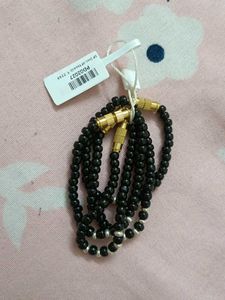 Elegant Black Beaded Bracelet Set