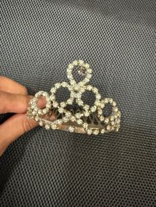 Sparkling Rhinestone Hair Crown Combs (Set of 3)