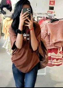 Cute Brown Graphic T-Shirt