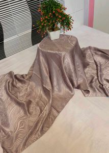 Elegant Silver Textured Shawl Scarf