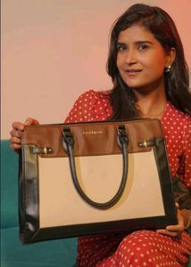 Chic Colorblock Tote Bag