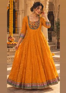 Stunning Yellow Anarkali Gown