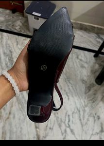 Elegant Burgundy Slingback Heels
