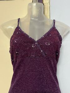 Shimmery Purple Maxi Dress