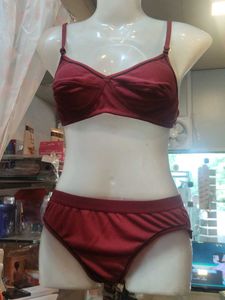 Maroon Bra & Panty Set