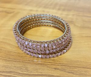 Rose Quartz Anti Tarnish Bangles