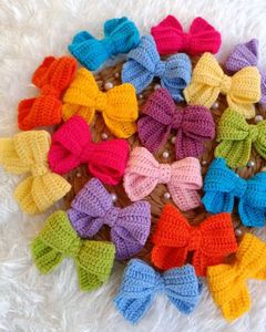 Handmade Crochet Hair Bows (Set of 5)