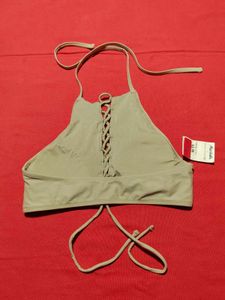 High Neck Lace-Up Halter Top