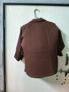 Classic Brown Button-Up Shirt