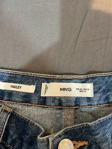 Blue Denim Ribbed Shorts