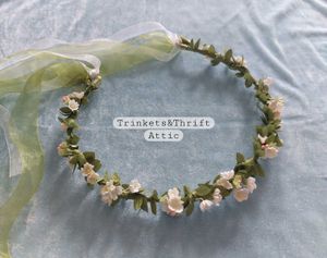 Flower wreath crown with Ribbons