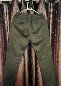 Olive Green Cargo Joggers