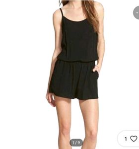 Black Spaghetti Strap Romper