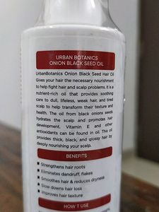 Urban Botanics Onion Black Seed Hair Oil