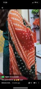 Art silk bandhej dupatta in multi colour ..only 3pcs available