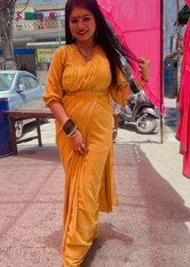 best offer!!! hurry up ( yellow readymade saree)