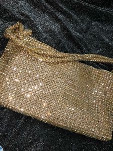 Rhinestone Golden Purse