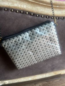 Silver Sling Bag- Detachable Chain