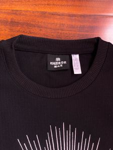 Premium Black Waffle Ribbed Long Sleeve - Dagger H