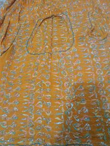 yellow Embroidered girl kids lehenga choli