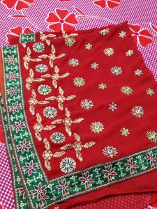 Beautiful  Embroidered party Saree